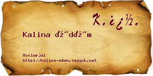 Kalina Ádám névjegykártya